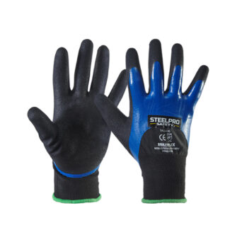 Guante de Poliéster con Doble Recubrimiento de Nitrilo STEELPRO