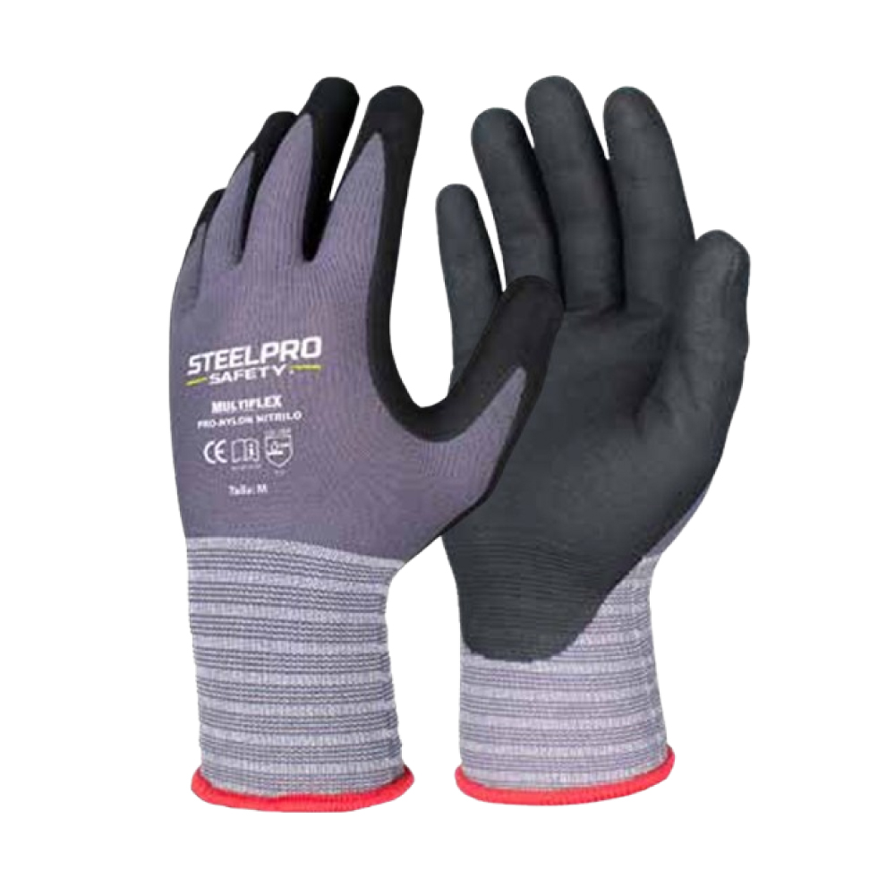 Guante Nylon Recubierto Nitrilo Paquete De 90 Guantes De Trabajo Con Revestimiento De Nitrilo Termo Electrico 80 L