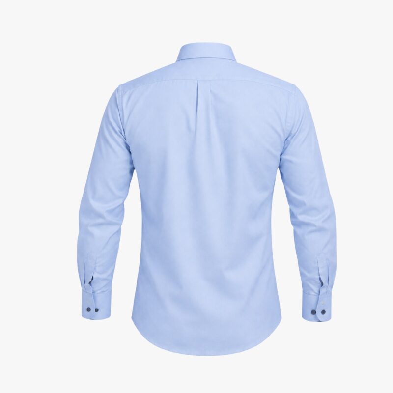 camisa manga larga color celeste en tela fill & fill