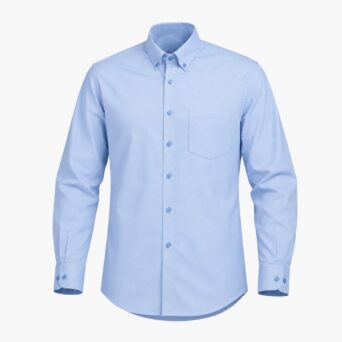 CAMISA MANGA LARGA COLOR CELESTE EN TELA FILL & FILL